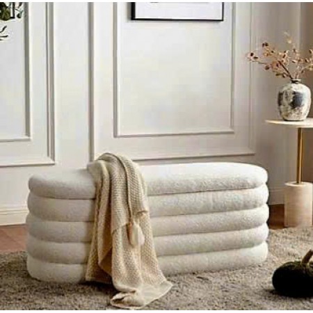88010013 : Ghế Băng Hình Bầu Dục - Trắng Dove